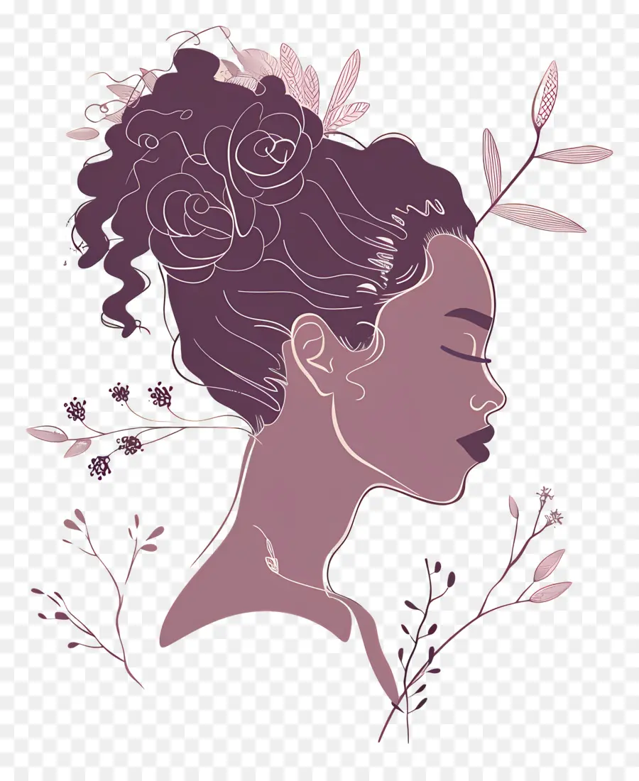 Logotipo Da Menina，Mulher Floral PNG