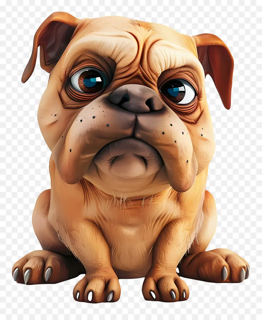 Cachorro 3d，Cão Pug De Desenho Animado PNG