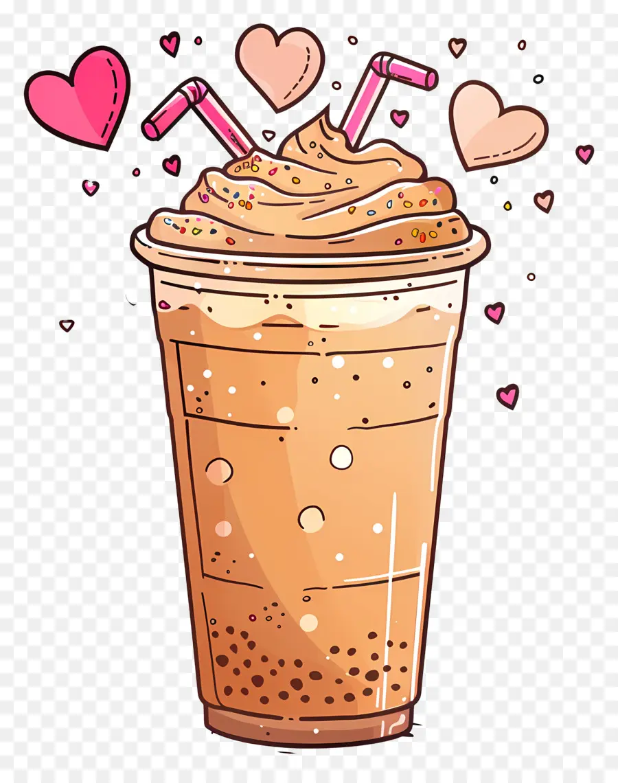 Café Quente，Café Gelado Com Creme PNG