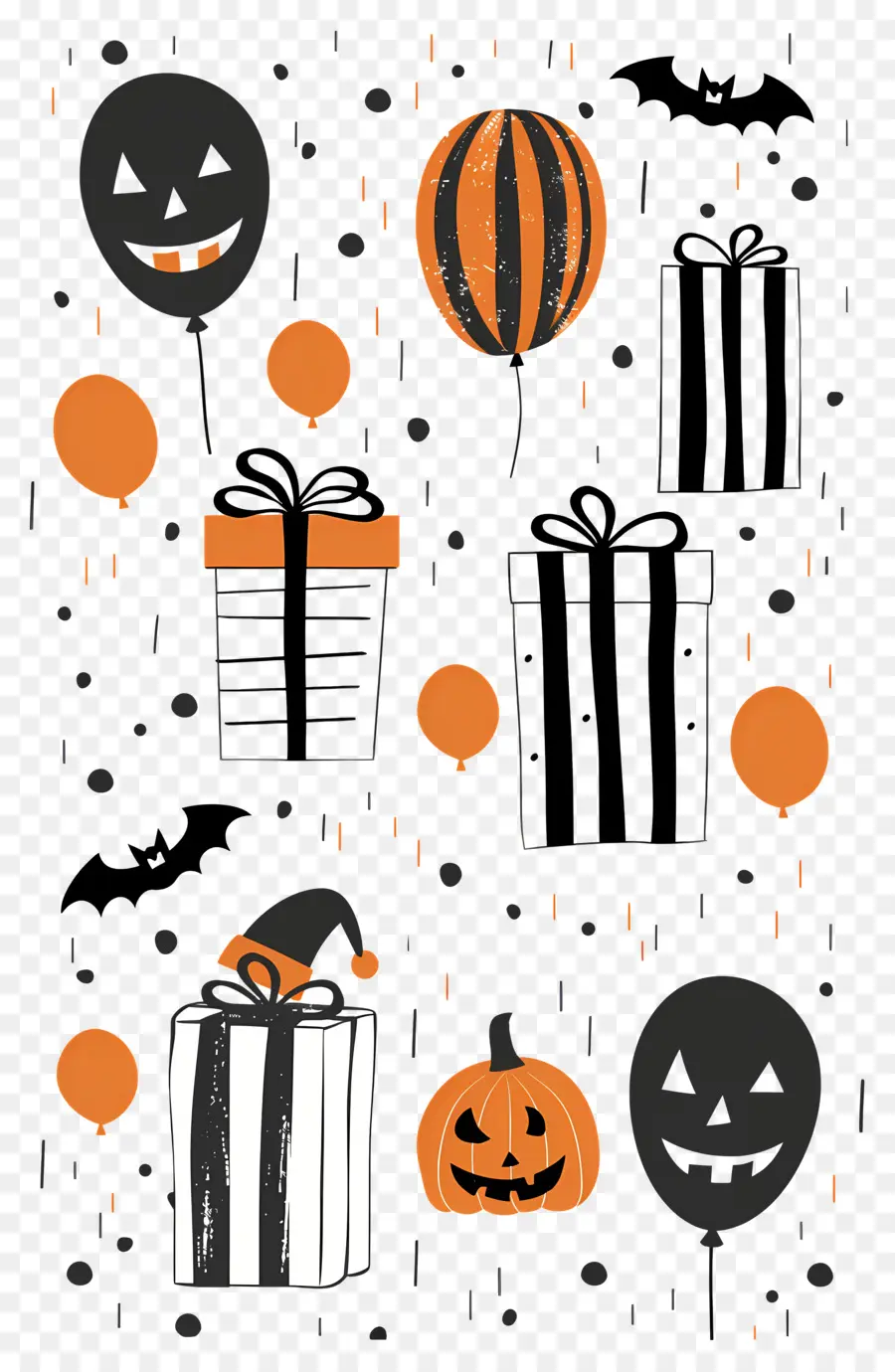 Balões De Halloween，Presentes De Halloween PNG