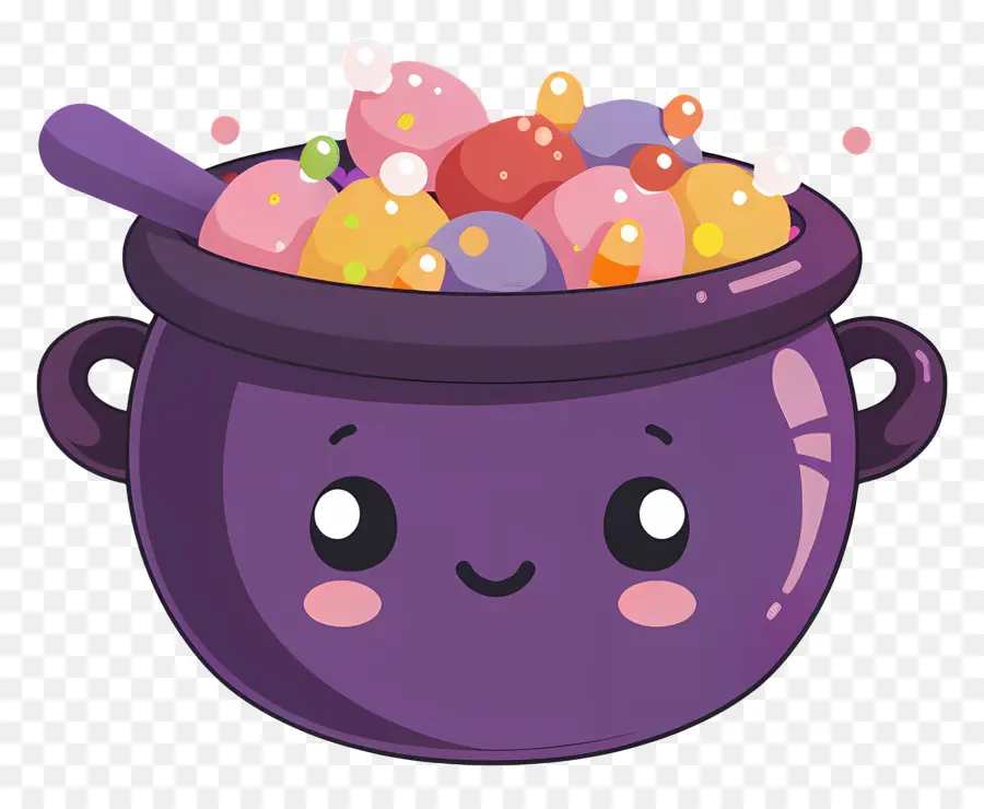 Doces De Halloween，Pote Roxo PNG