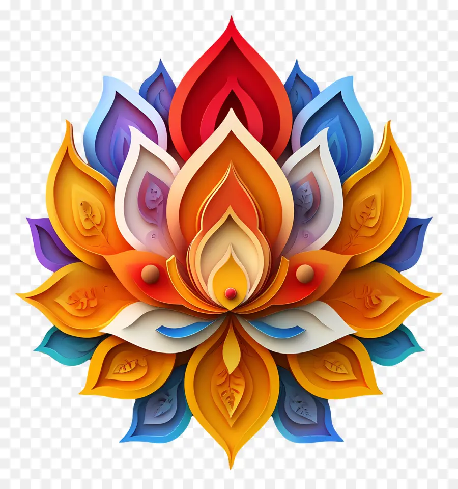 Deepavali，Chama Colorida PNG