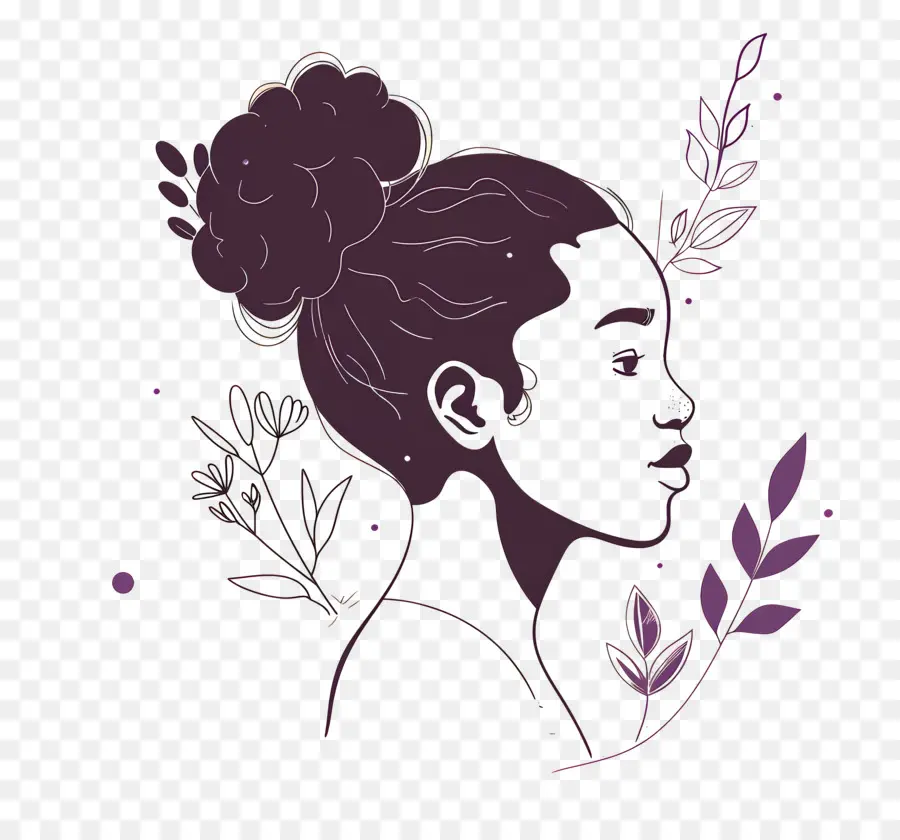 Logotipo Da Menina，Mulher Floral PNG