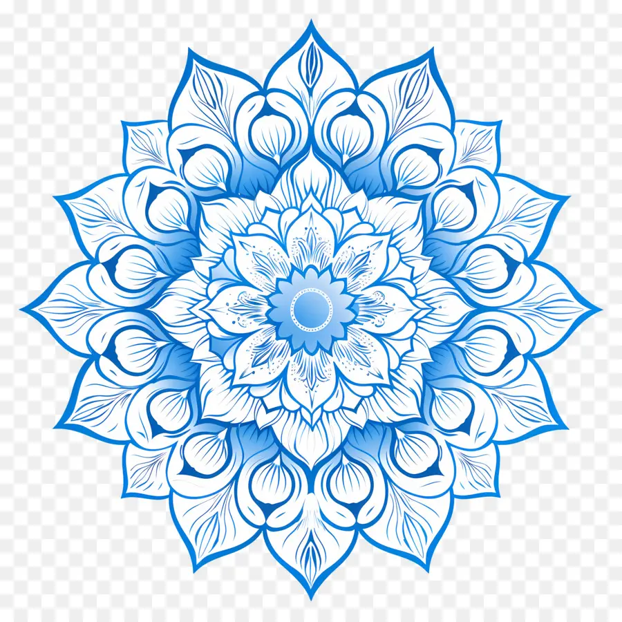 Padrão De Mandala，Mandala Azul PNG