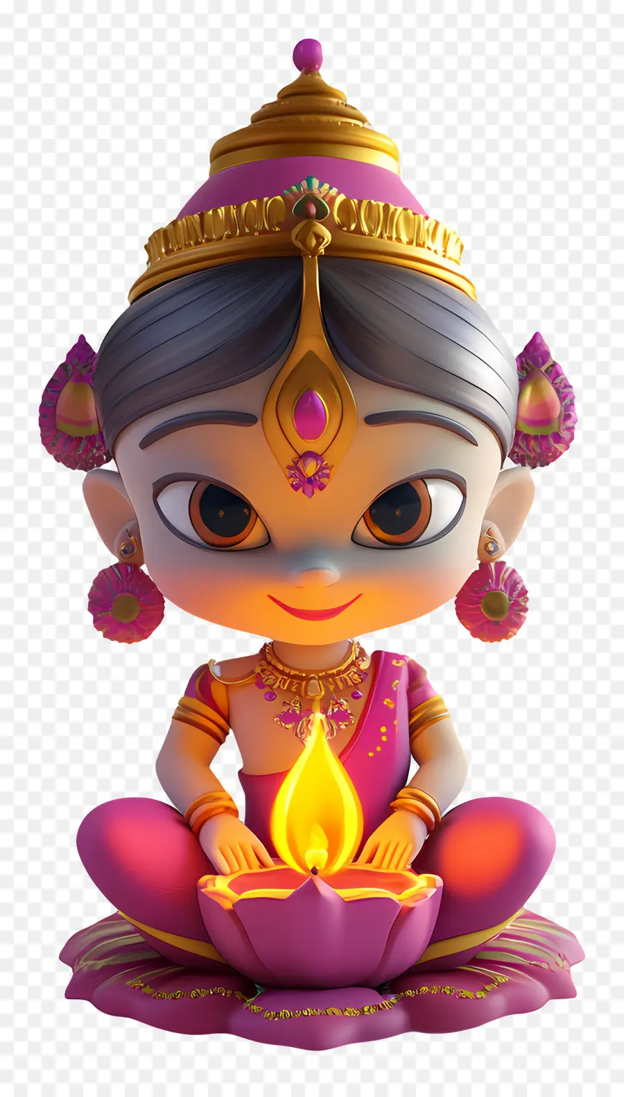 Deepavali，Personagem Com Lâmpada PNG