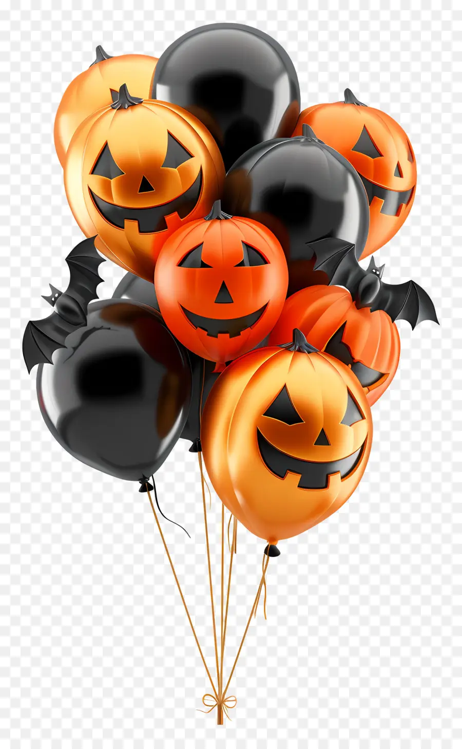 Balões De Halloween，Balões De Abóbora PNG