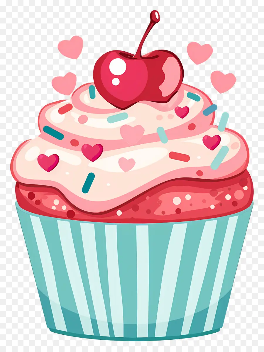 Cupcake Dos Namorados，Bolinho De Cereja PNG