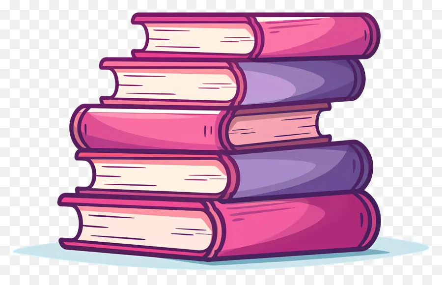 Livros Rosa，Pilha De Livros PNG