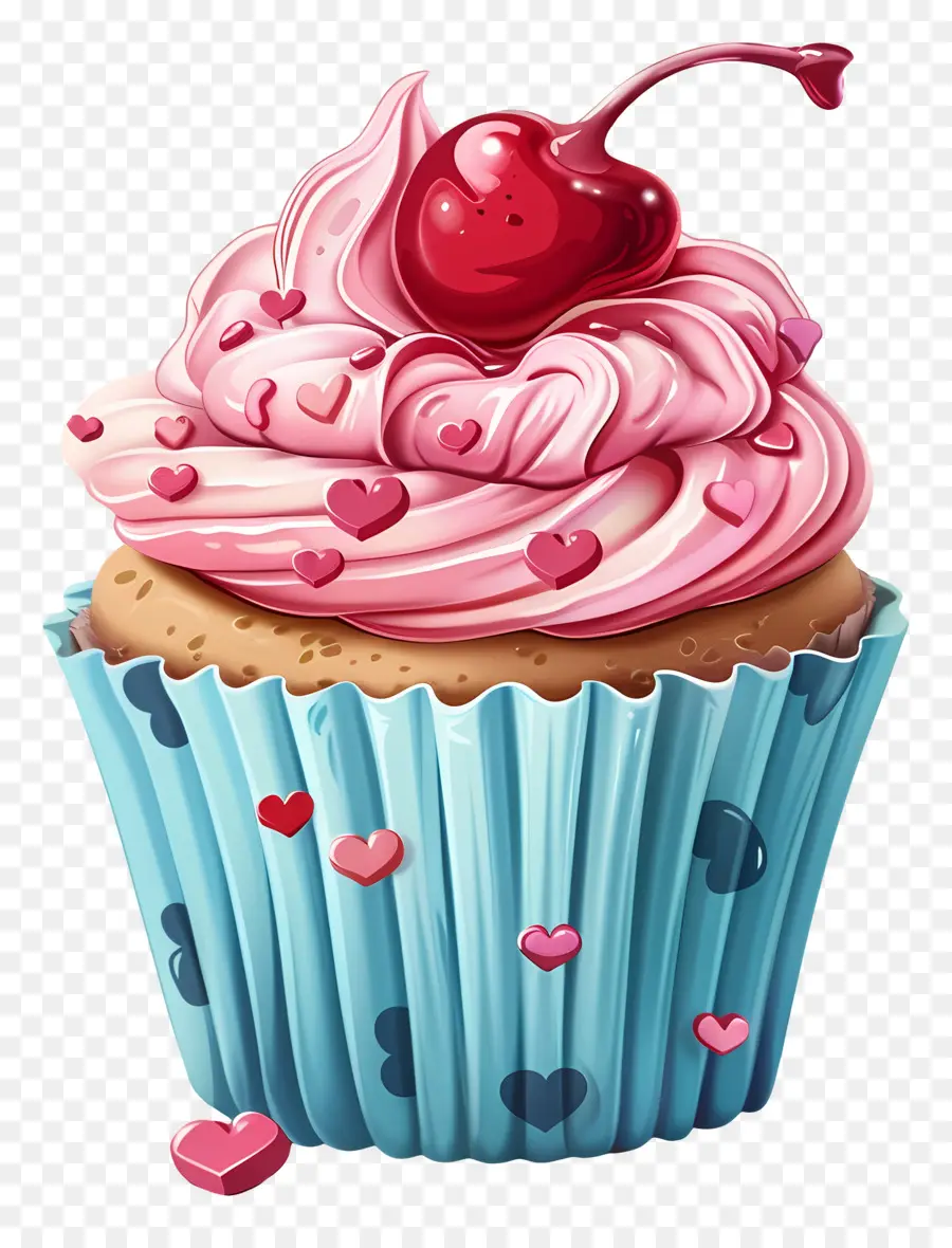 Cupcake Dos Namorados，Bolinho De Cereja PNG