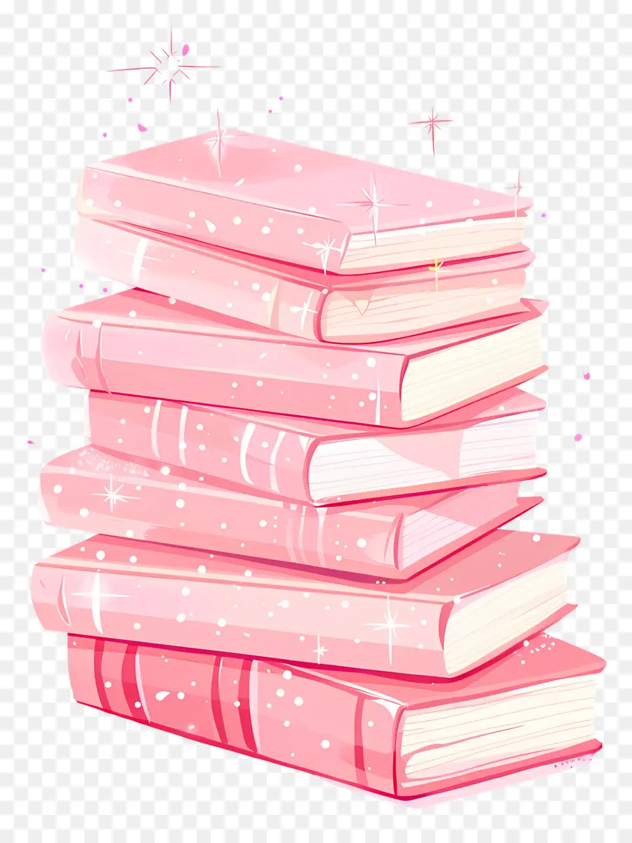 Livros Rosa，Pilha PNG