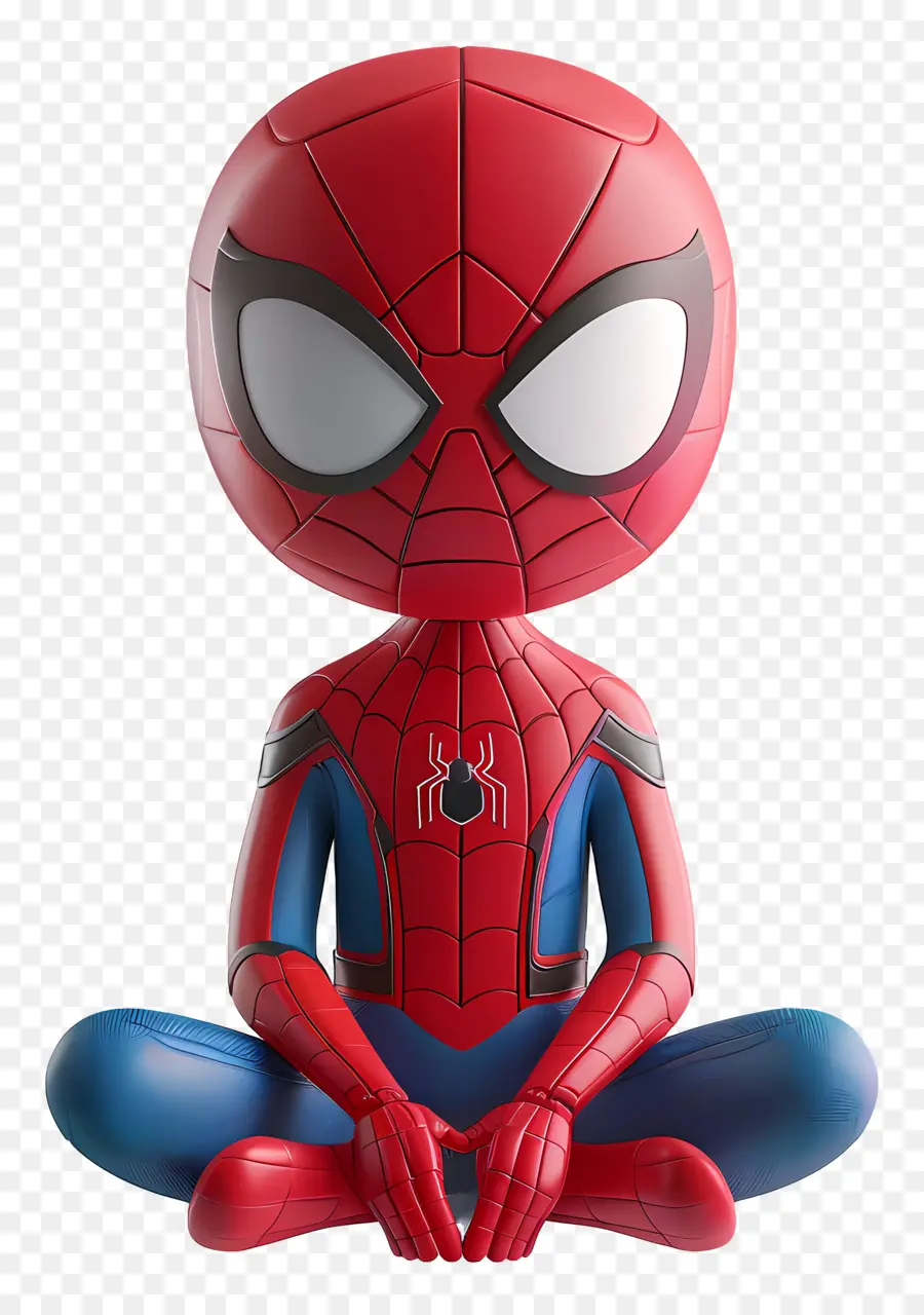 Homem Aranha Fofo，Homem Aranha Sentado PNG