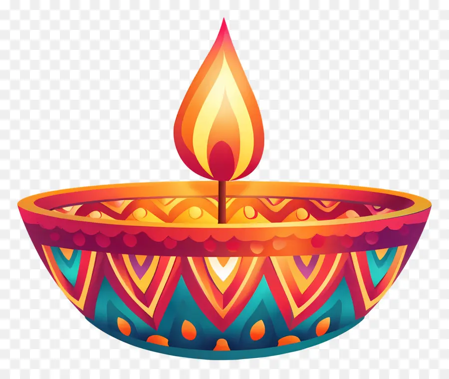 Diwali Diya，Lâmpada De óleo Decorativa PNG