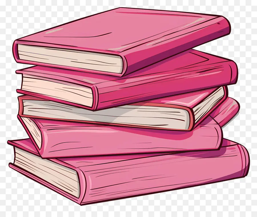 Livros Rosa，Pilha PNG