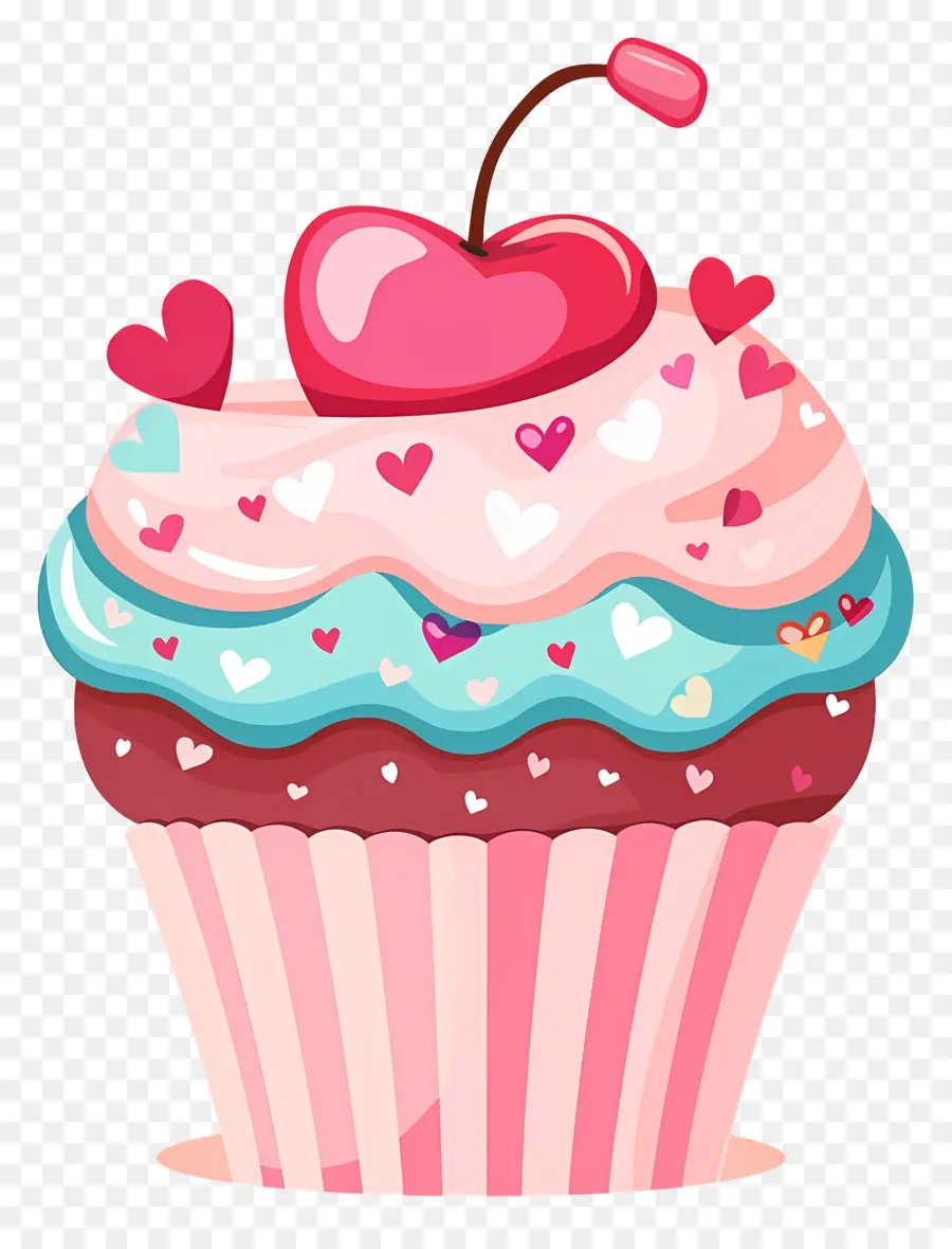 Cupcake Dos Namorados，Bolinho De Cereja PNG