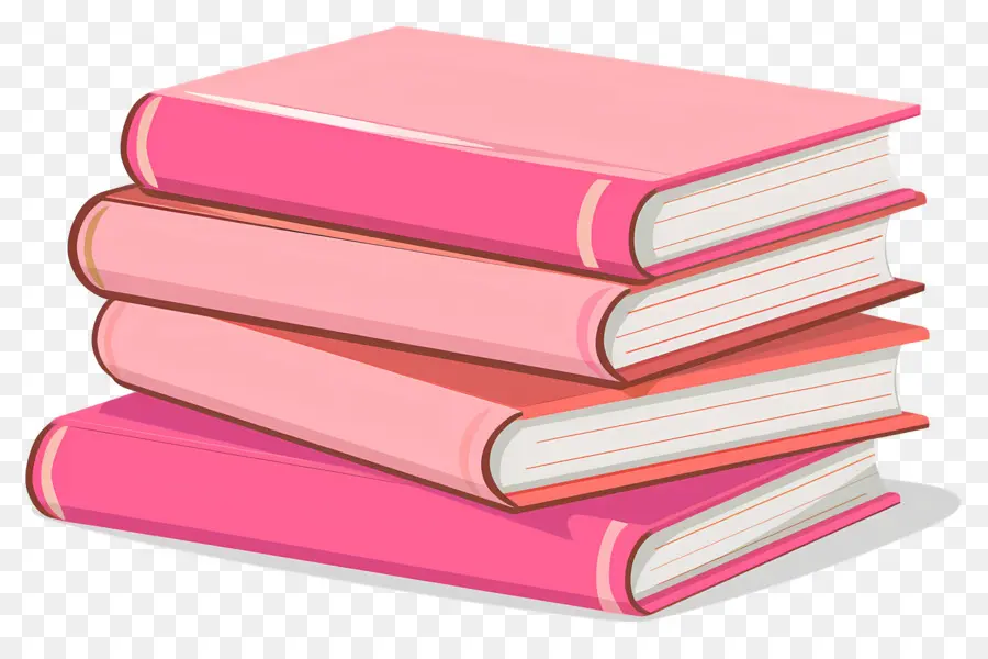 Livros Rosa，Pilha PNG