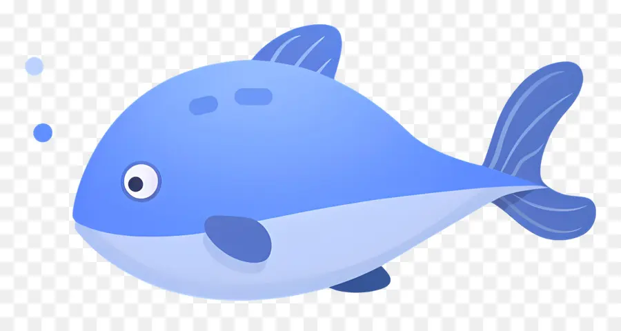 Peixe Azul，Baleia De Desenho Animado PNG