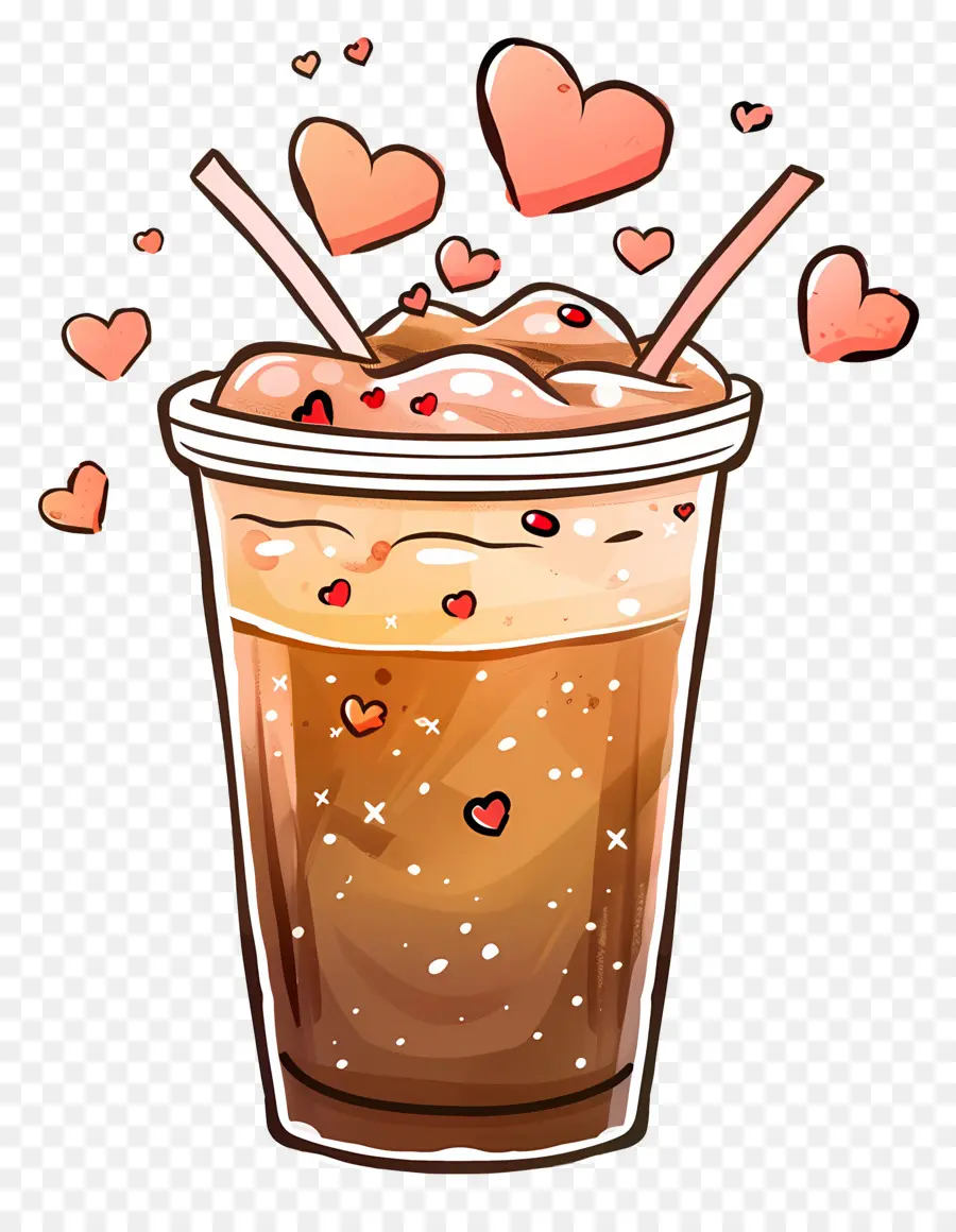 Café Quente，Café Gelado Com Creme PNG