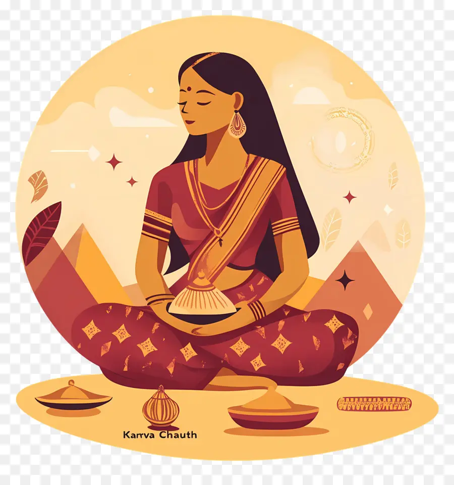 Karva Chauth，Celebração De Karva Chauth PNG