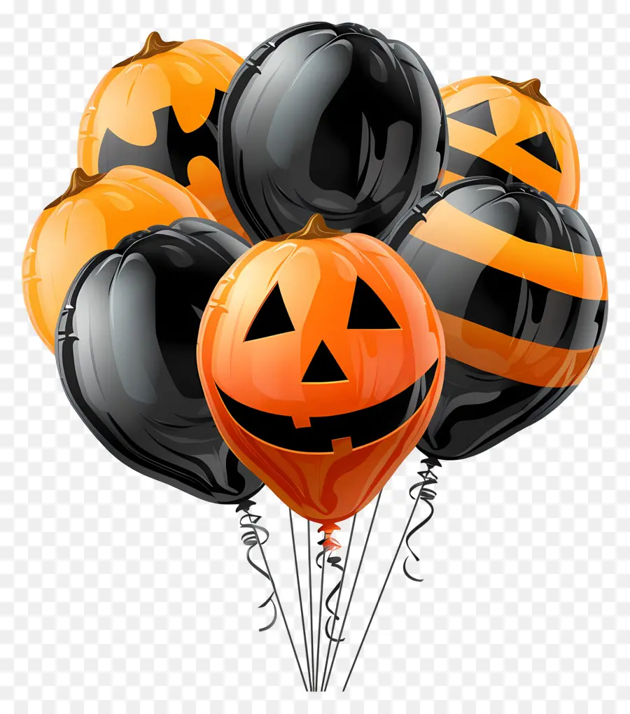 Balões De Halloween，Balões De Abóbora PNG