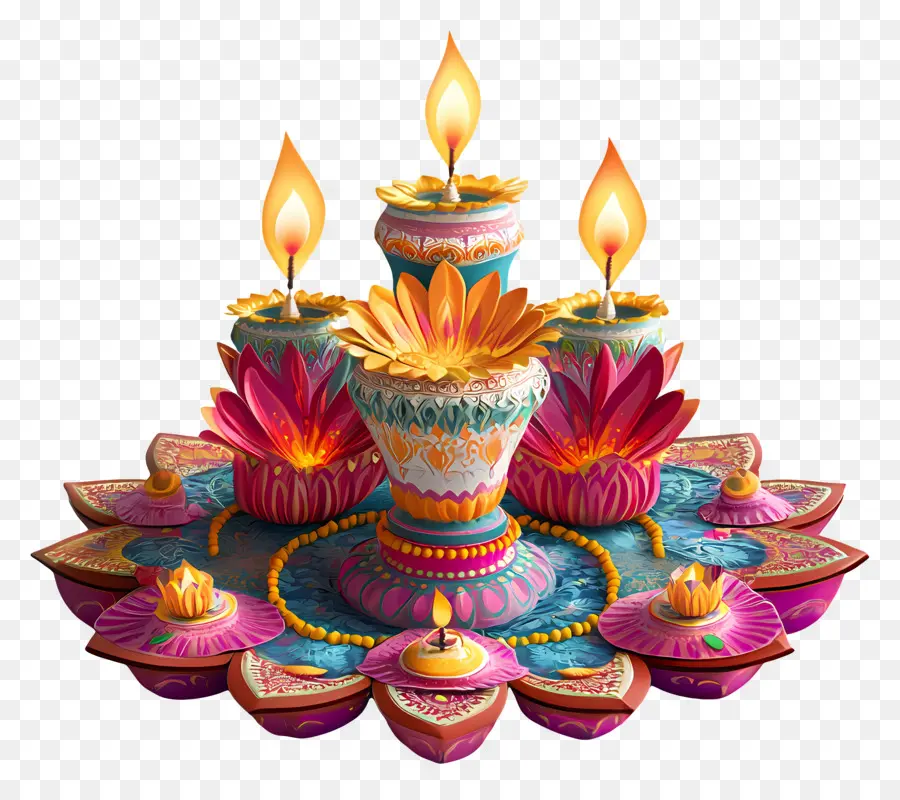 Deepavali，Lâmpadas De Diwali PNG