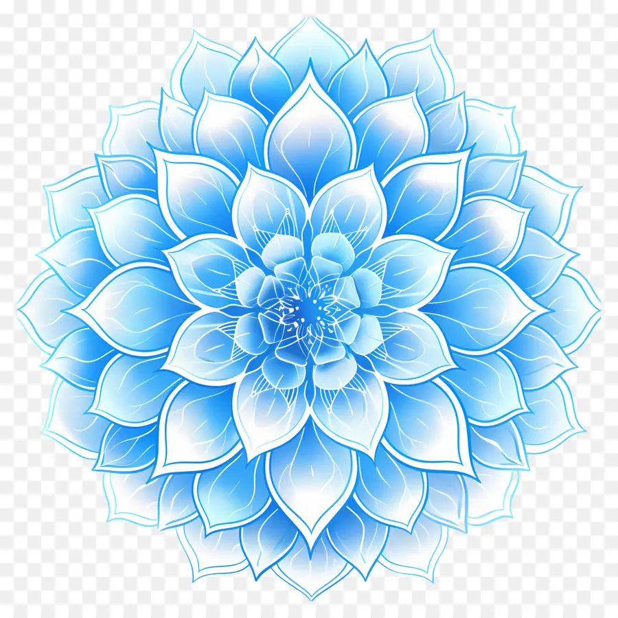 Padrão De Mandala，Mandala Azul PNG