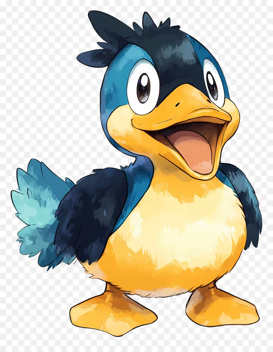 Pato De Desenho Animado，Pato Azul PNG