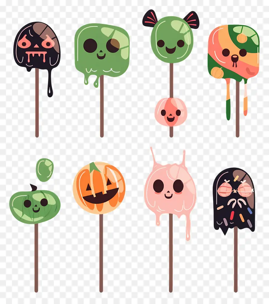 Pirulito De Halloween，Personagens Fofinhos De Pirulito PNG