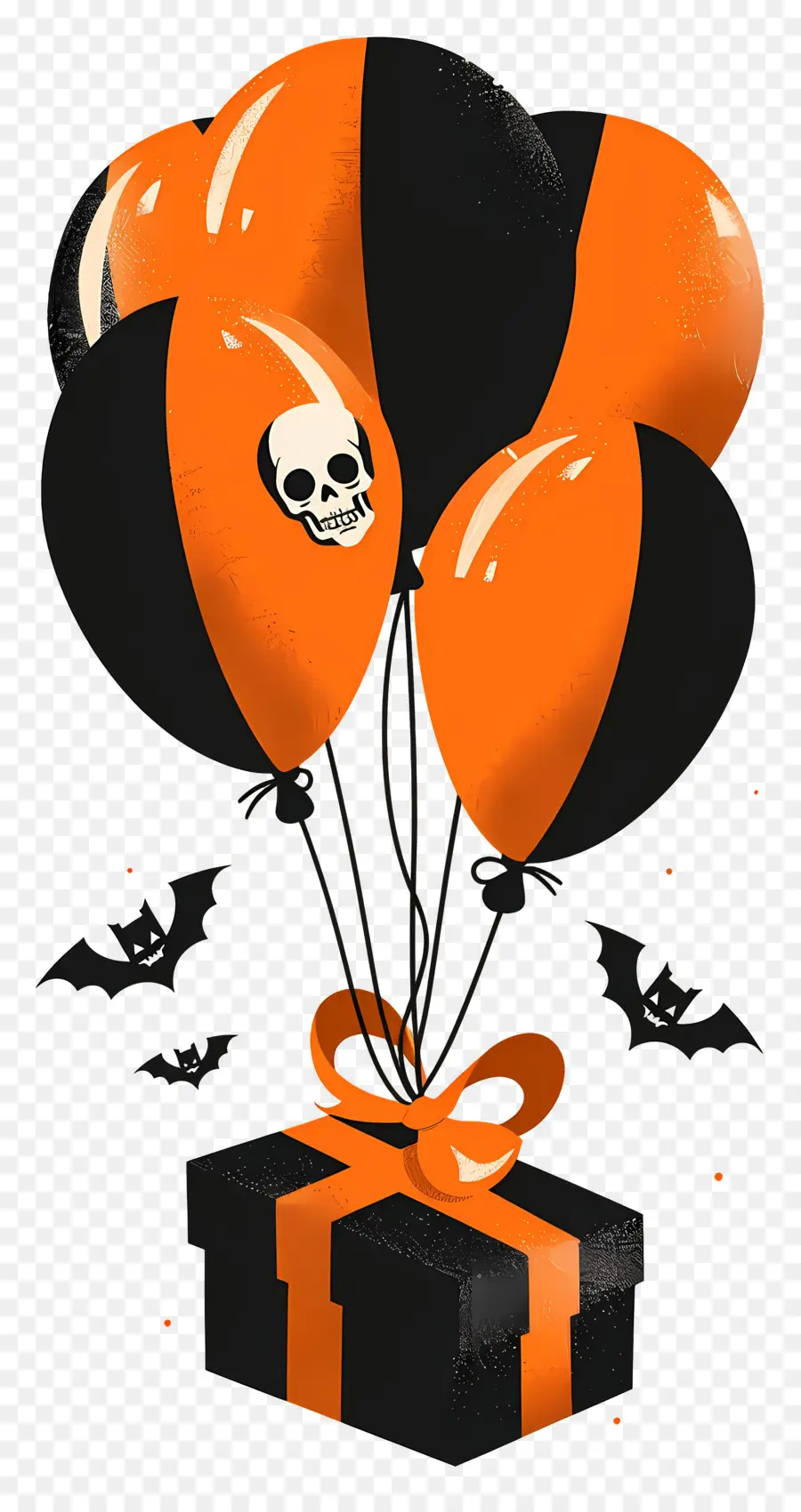 Balões De Halloween，Crânio PNG