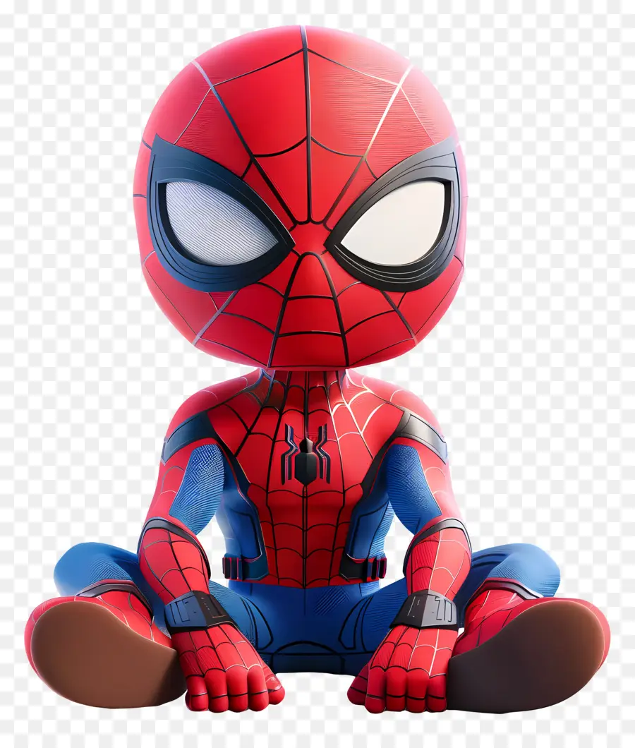 Homem Aranha Fofo，Homem Aranha Sentado PNG