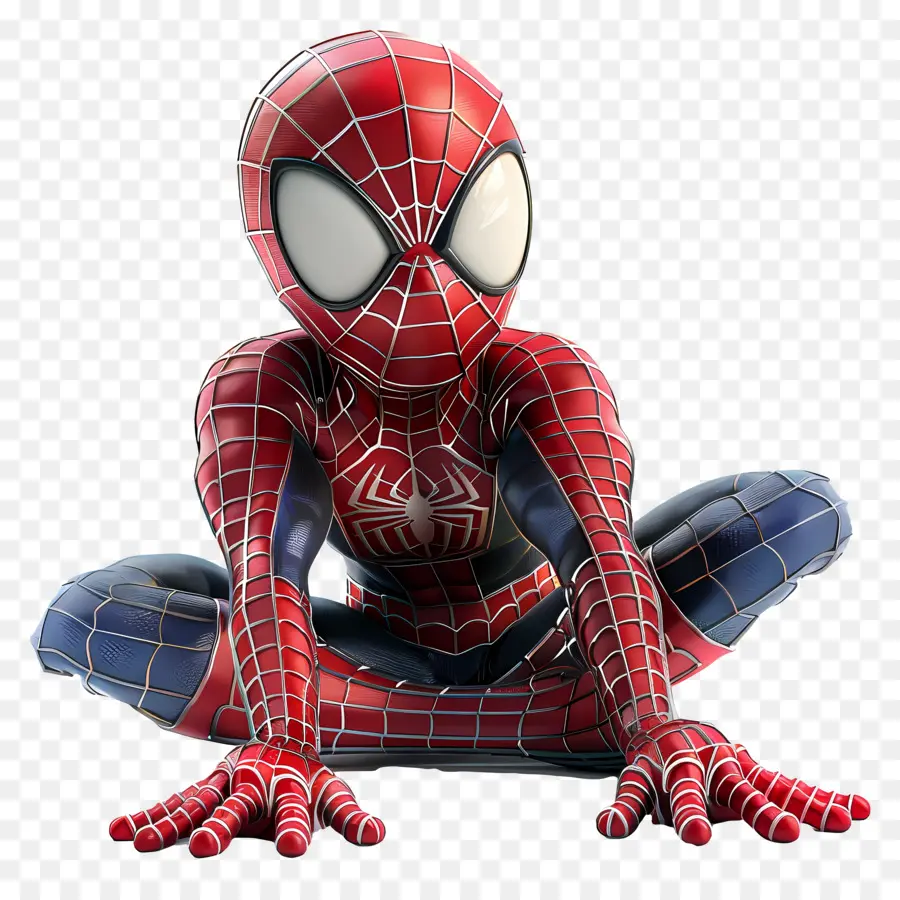 Homem Aranha Fofo，Homem Aranha Sentado PNG