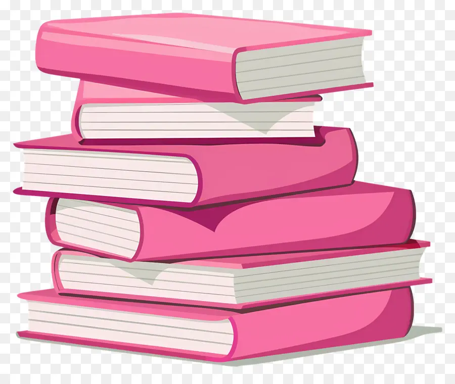 Livros Rosa，Pilha PNG