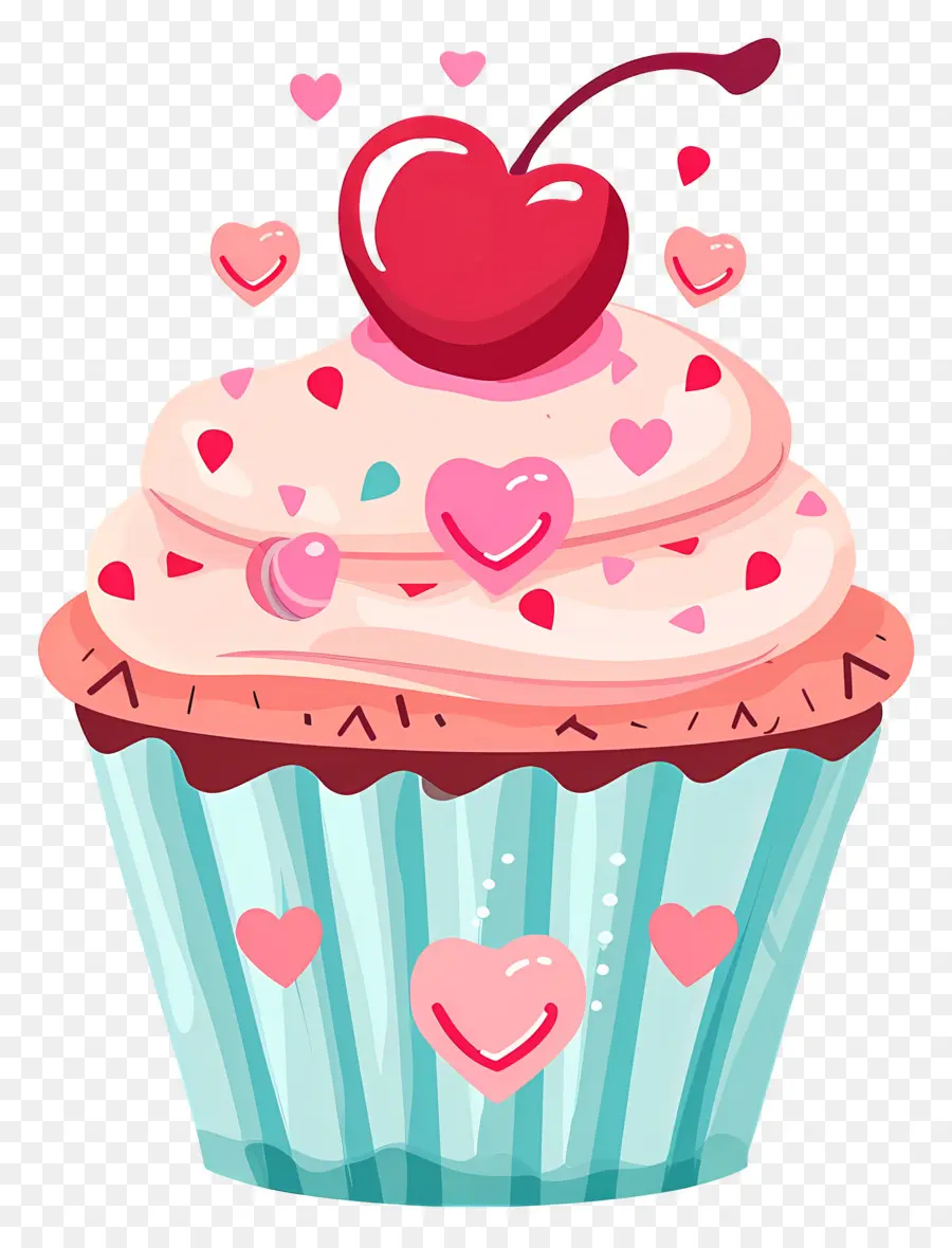 Cupcake Dos Namorados，Bolinho De Cereja PNG