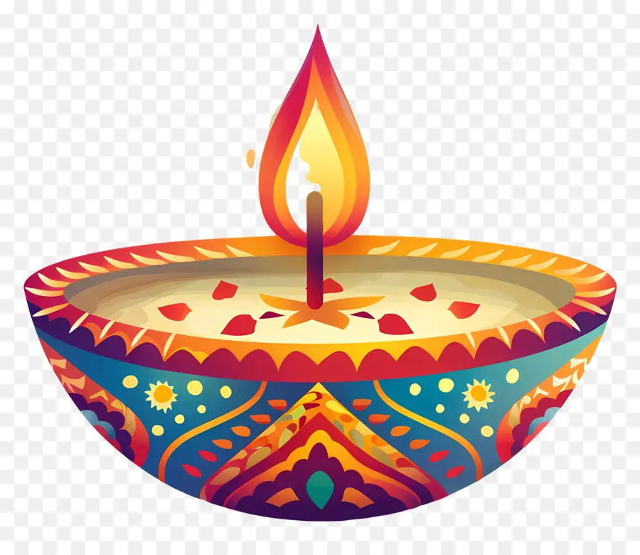 Diwali Diya，Lâmpada De óleo Decorativa PNG