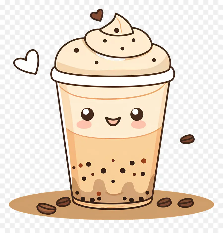 Café Quente，Café Gelado Com Creme PNG