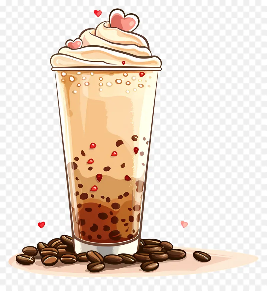 Café Quente，Café Gelado Com Creme PNG