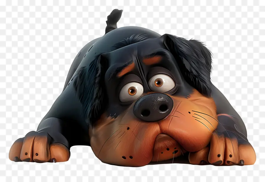 Cachorro 3d，Cachorro Preto De Desenho Animado PNG