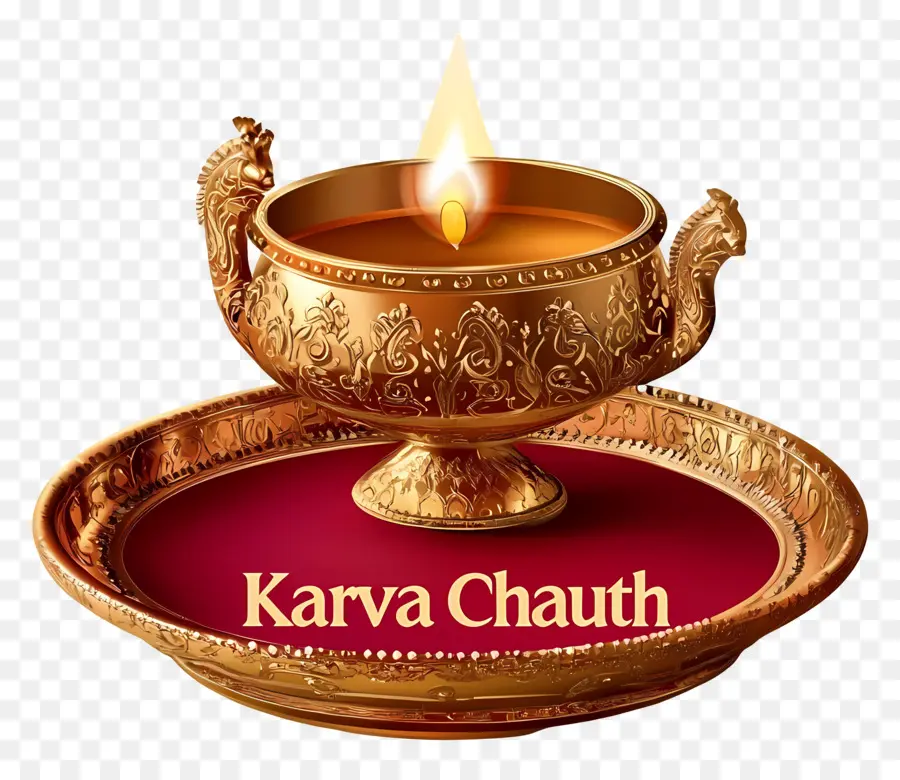 Karva Chauth，Lâmpada Dourada PNG