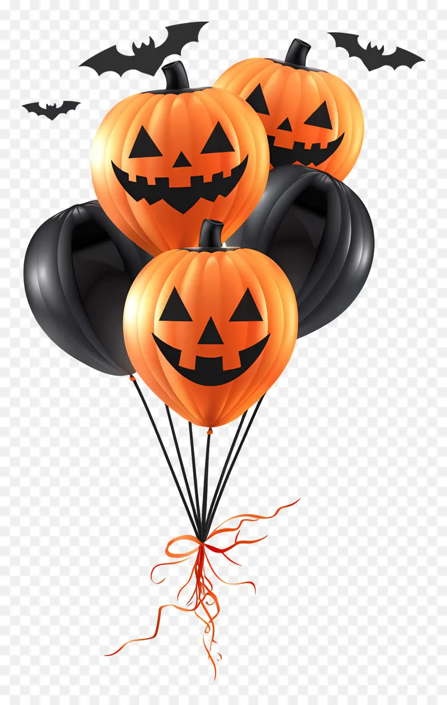 Balões De Halloween，Balões De Abóbora PNG