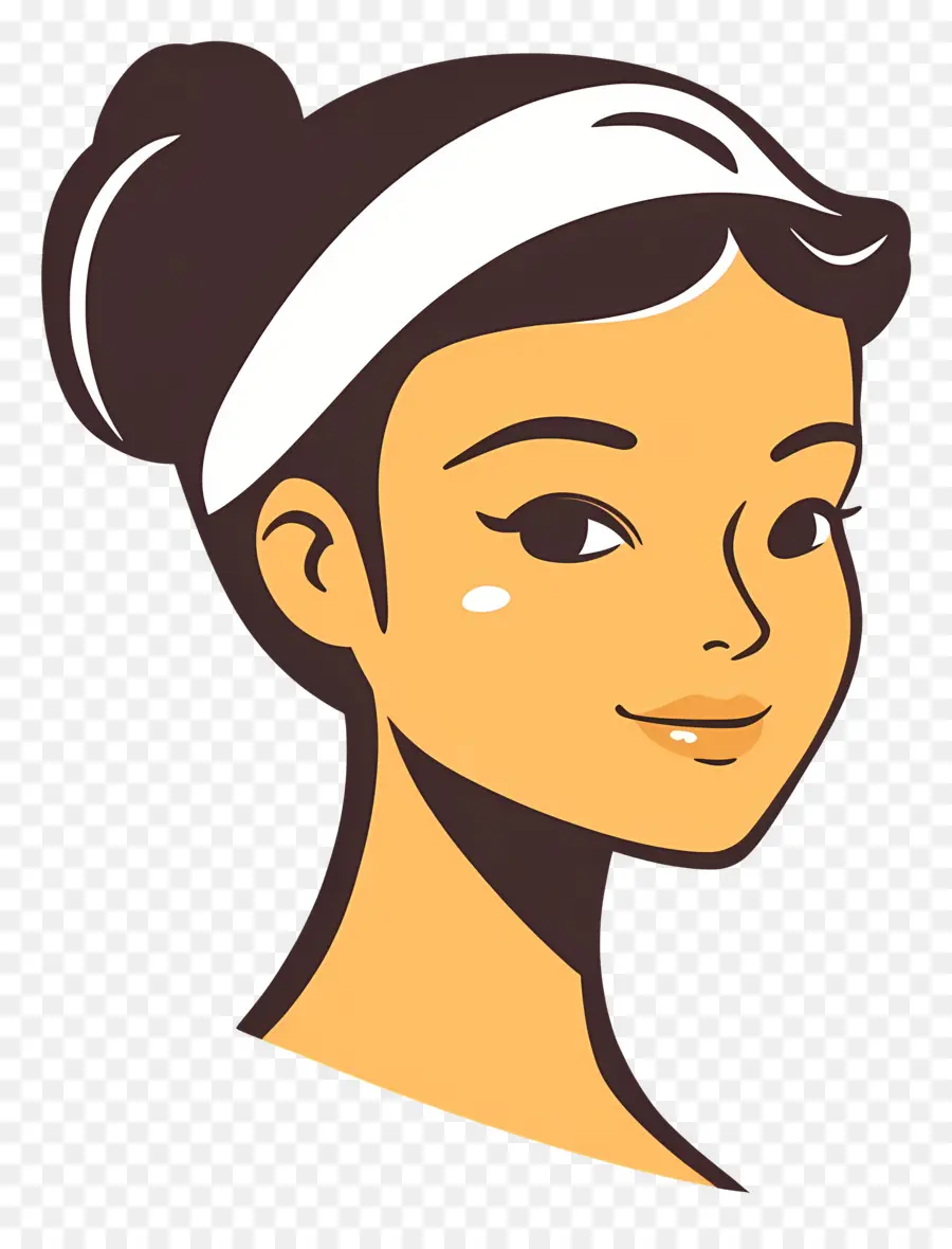 Logotipo Da Menina，Mulher De Desenho Animado Com Bandana PNG