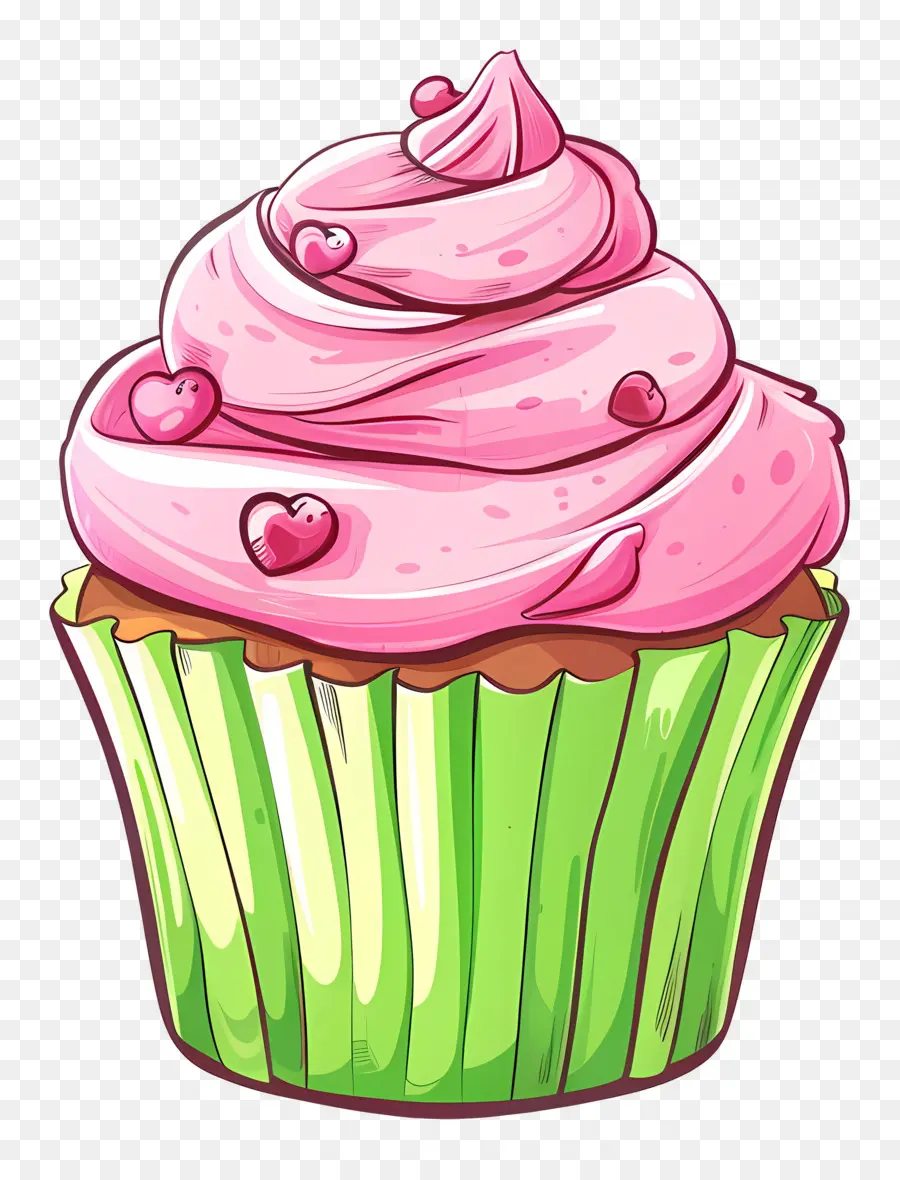 Cupcake Animado，Bolinho De Cereja PNG