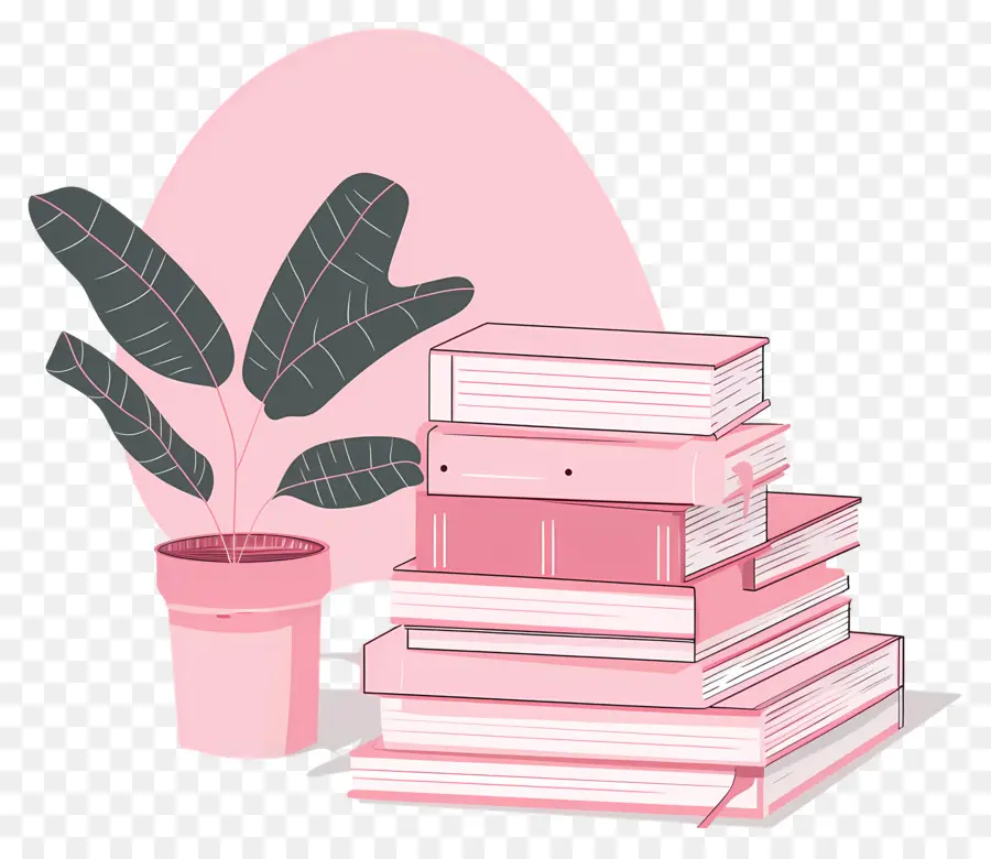 Livros Rosa，Pilha PNG