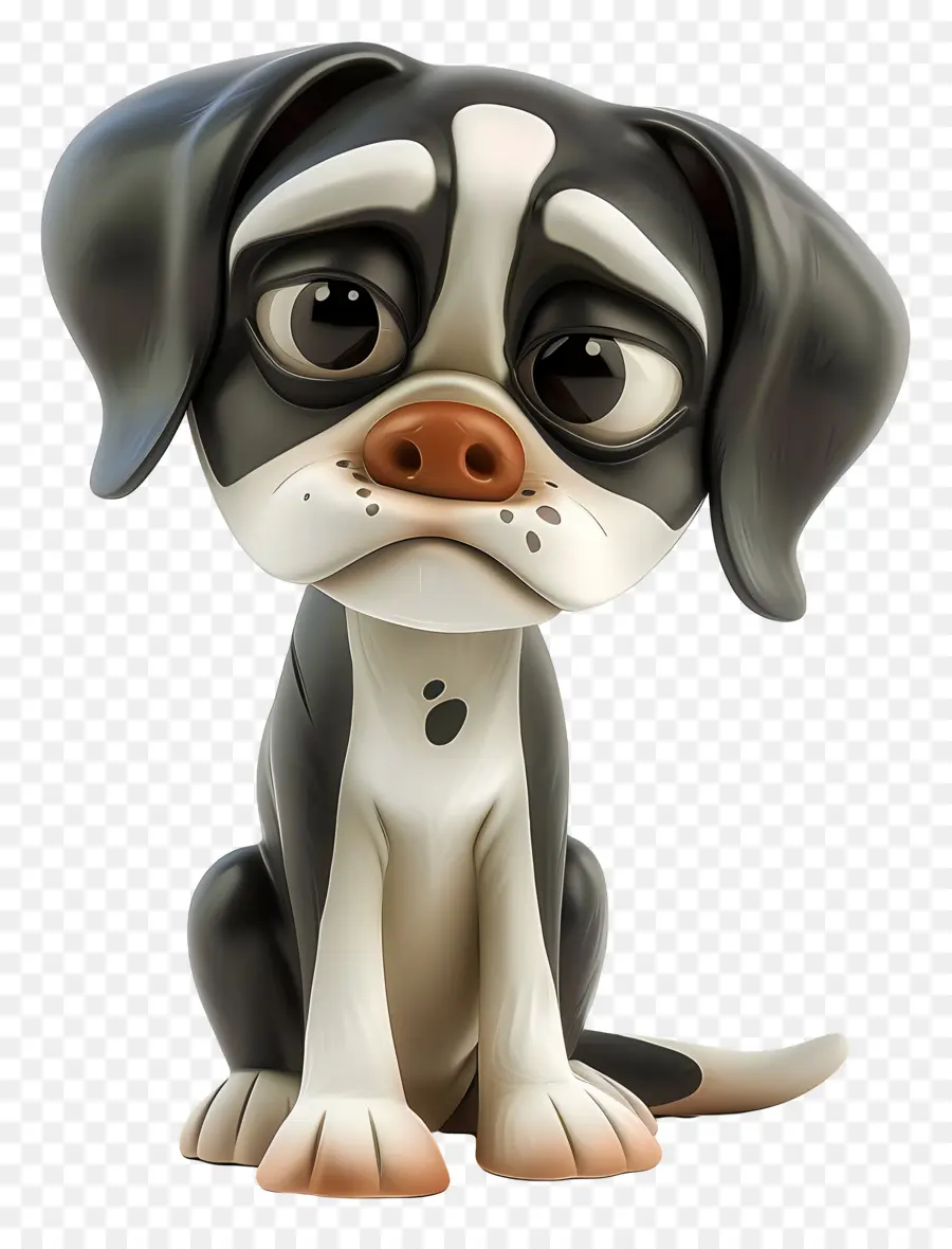 Cachorro 3d，Cachorro Preto De Desenho Animado PNG