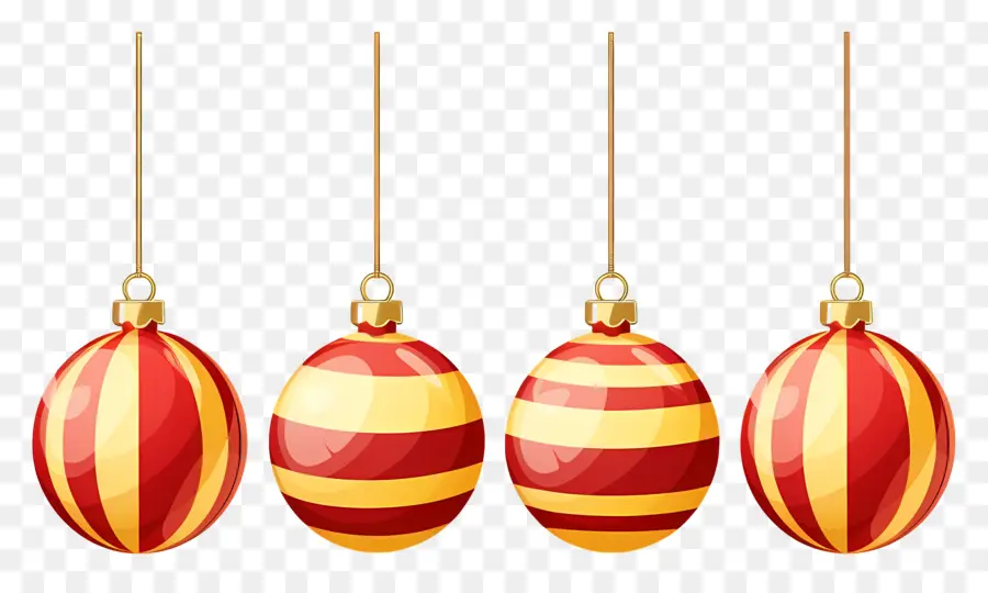 Pendurando Bolas De Natal，Enfeites De Natal Coloridos PNG