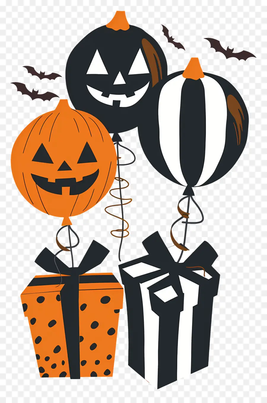 Balões De Halloween，Abóboras PNG