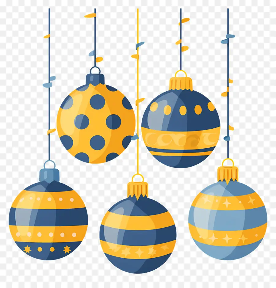 Pendurando Bolas De Natal，Ornamentos PNG