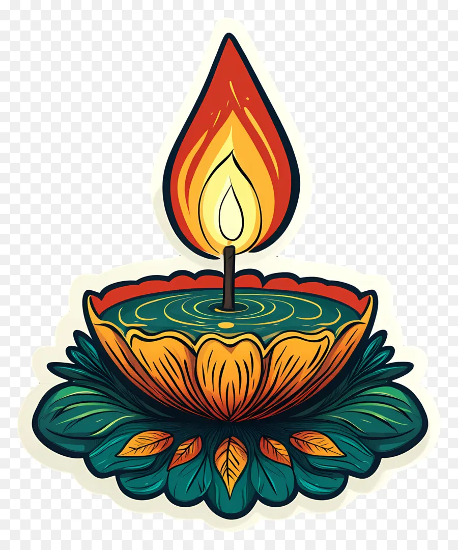 Deepavali，Ilustra O De Diya Única PNG