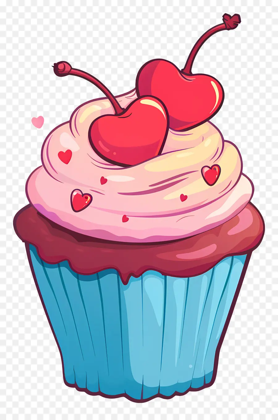 Cupcake Dos Namorados，Bolinho De Cereja PNG