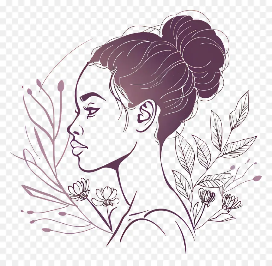 Logotipo Da Menina，Mulher Floral PNG