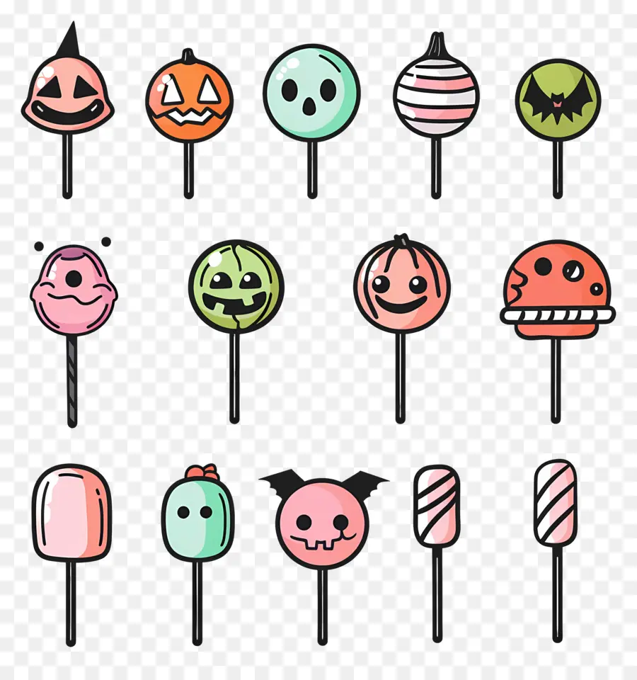 Pirulito De Halloween，Pirulitos De Halloween PNG