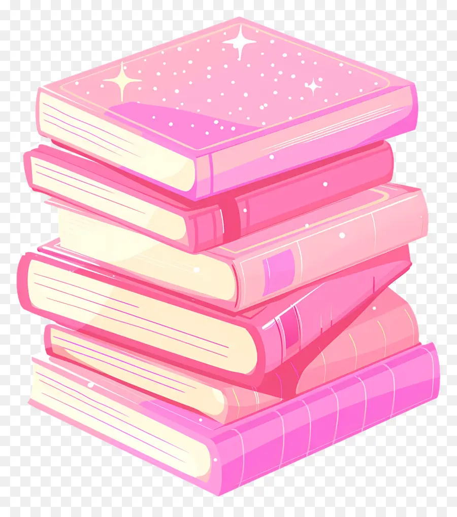 Livros Rosa，Pilha PNG